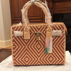 Brown and Tan Satchel